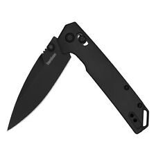 Kershaw Black Iridium Folding Pocket Knife, Sleek 3.4 inch D2 Steel Blade, picture