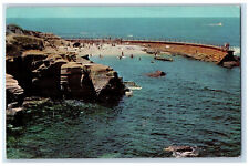 1971 Breakwater Forming Children's Pool La Jolla California CA Postcard picture