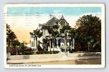 Postcard Florida Key West Elks Club BPOE Duval Street 1921 Posted White Border picture