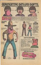 Vintage 1980's Hubba Bubba Gum - Gumfighting Do's & Don'ts - 1980 Art Print AD picture