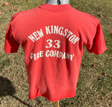 New Kingston PA Fire Company 33 Vtg 80s Red T-Shirt Sz Large 50/50 Single Stitch picture
