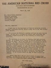 Super RARE 1946 American National Red Cross Jesse Thomas Signed Letter  picture