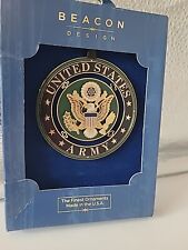 NEW US Army 3D Chemart Gold Christmas Ornament Official Licensed USA Made Box picture