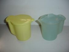 Vintage Tupperware Milk Pitcher 131-3 and Lid 625-5 and Creamer 131 Million Line picture