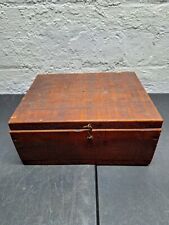 10 X 8X 4.5 IN DECORATIVE WOOD CARVED BOX USED picture