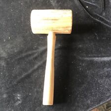 Vintage Antique Large Hard Wood Mallet Hammer Tool 22oz. - 13” Long 3.25” Dia. picture