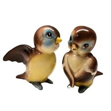 Vintage Anthropomorphic Love Blue Birds Salt and Pepper Shakers Japan picture