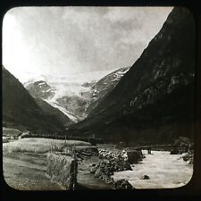 Jordal Valley with Glacier Beyond, Norway Magic Lantern Slide picture