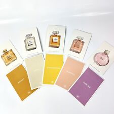10x CHANEL Parfums Perfume Prints Advertising Cards Double Sided Glossy 3”x4.75” picture