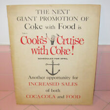 1959 Coca Cola Promotional Campaign Cook's Cruise Coke Salesman Dealers Displays picture