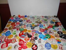 OVER 150 VARIOUS BUTTON PINBACKS picture