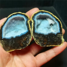 Rare 137G China Natural Inner Mongolia Gobi Eye Agate Geode Collection  WYY2305 picture