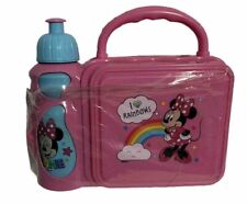 Minnie Mouse Combo Lunch Box Pink With Blue Water Bottle picture
