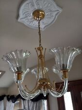 Vintage 6 arms lamp And  4 Wall Light  Ercole Barovier Murano Late 1930s 1940s picture