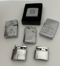 Lot of 5 Vintage Assorted Cigarette Lighters & Vtg Measuring Tape - No Zippos picture