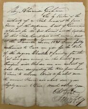 Telfair County, Georgia SLAVERY LETTER ORIGINAL MANUSCRIPT 1821 ALEXANDER GRAHAM picture