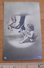 Vintage 1910's Cupid sitting with bow and arrow Postcard NICE Austria footsies picture