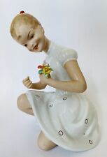 Vintage Wallendorf 1764 Porcelain Figurine Girl picking flowers picture