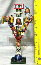 Peruvian Pedro Gonzalez Signed Arma Christi Cross Crucifix Vintage Folk Art picture