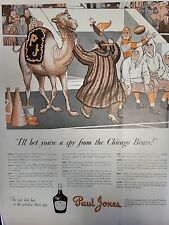 1942 Paul Jones Whiskey Print Advertising Football Camel Bears Color Life  L42A picture