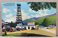 Indian Head Tower Gift Shop and Dining Room Franconia Notch NH Linen Postcard picture