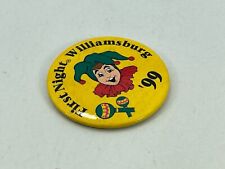 Vintage 1999 Williamsburg VA Virginia First Night Button Pinback Pin 3