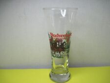 1991 Official Anheuser Busch Tall Fluted BUDWEISER  CLYDESDALES Beer Glass picture