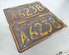 Vintage Matched Pair 1948 PA/PENNA  Passenger Car License Plates picture