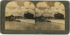 c1900's Real Photo Keystone Stereoview Card 11200 The Tiber Castle of San Angelo picture