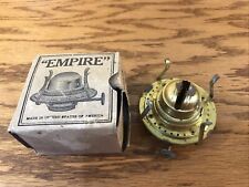 ANTIQUE E.M. CO. EMPIRE BRASS OIL LAMP WICK WHEEL Edward Miller NOS BOX picture
