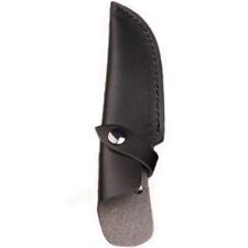 1 X Leather Straight Knife Sheath Pouch Embossing with Belt Clip Black Brown picture