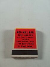 Vtg red mill bar st Paul  mn Minnesota matchbook  picture