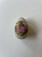 Vintage Limoges France Hand Painted Porcelain Egg Trinket Box picture