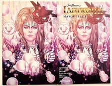 Labyrinth Masquerade #1 1:25 Frison Virgin Variant + Trade Dress Lot NM Bowie picture