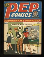 Pep Comics #60 VG+ 4.5 Masquerade Monkeyshines Al  Fagaly Art Archie 1947 picture