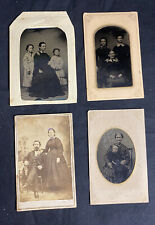 Lot 4 Ambrotype Ferrotype Fashionable 1800s Family Portrait Antique Photos PA picture