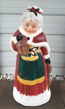 Vintage Mrs Santa Claus TPI Christmas Blowmold Mrs Claus w/ Lantern picture
