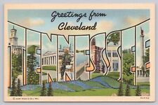 Cleveland Tennessee, Large Letter Greetings RARE, Vintage Postcard picture