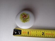 Vintage Fox Trinket Box Round Lidded Mini / Miniature Box In Perfect Condition picture