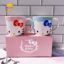 Sanrio HELLO KITTY Face Pair Mug Cup Set 280ml With Made In Japan Blue & Pink picture