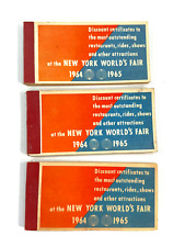 vtg 1964 1965 New York World's Fair coupon book (x3) lot picture