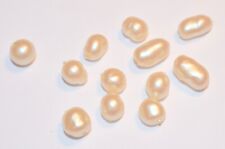 VINTAGE 12 BAROQUE GLASS FAUX PEARLS BEADS * VARIOUS SHAPES * 6-10mm * MIXED picture