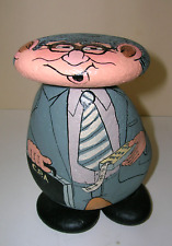 Vintage ROCK CPA Accountant Figurine Paperweight Handpainted Signed Novelty 6.5