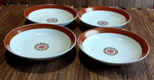 Vintage 1960s Datang Tatung Red Porcelain  China Taiwan 6.25” Small Bow set of 4 picture