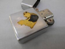 Vintage Zippo 1949-1951 Town & Country Dog Silver Color Oil Lighter picture