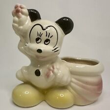 Vintage 1940's Mickey Mouse 6.5in Walt Disney Ceramic Planter picture