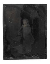 Rare And Creepy Tintype Of A Lone Doll, Antique Photo picture