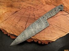 Handmade Kitchen Knife blade Blanks | Damascus Steel | Heat treated | Bread |Che picture