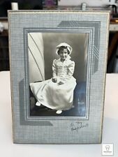 Young Girl Portrait / Vintage Photograph / 1930's Child / Large Paper Frame picture