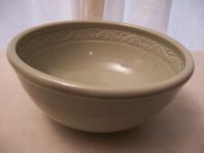 Vintage Ann Selberg Pottery Bowl - sea green with leaf design - 8